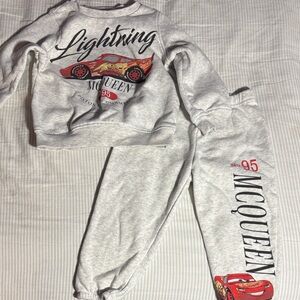 Gray Lightning McQueen Sweatshirt and Pants Set